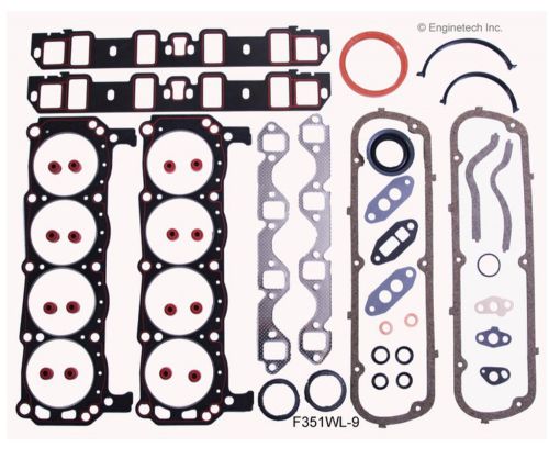 Ford 351 w 5.8l 1987-1997 car truck engine full complete premium gasket set