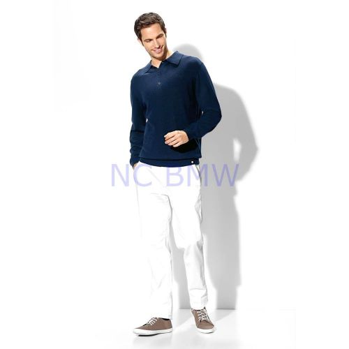 Bmw genuine logo oem factory men's polo sweater / dark blue dark blue xxl 2xl
