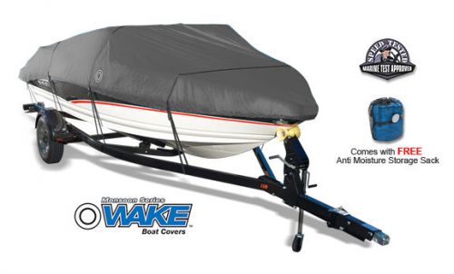 Wake monsoon series boat cover, fits 12' to 14'l, stealth gray, wm1214g, model a