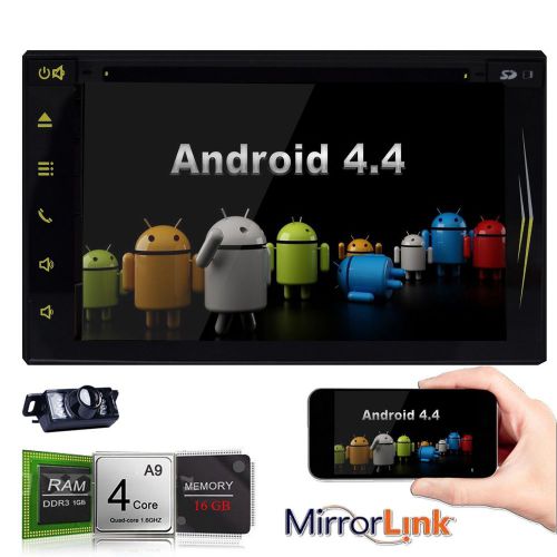 In dash android 4.4 car dvd player gps wifi quad core mirror-link radio + camera