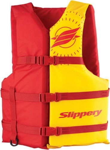 Slippery impulse nylon watercraft jetski vest all colors &amp; all size-red/yellow-u