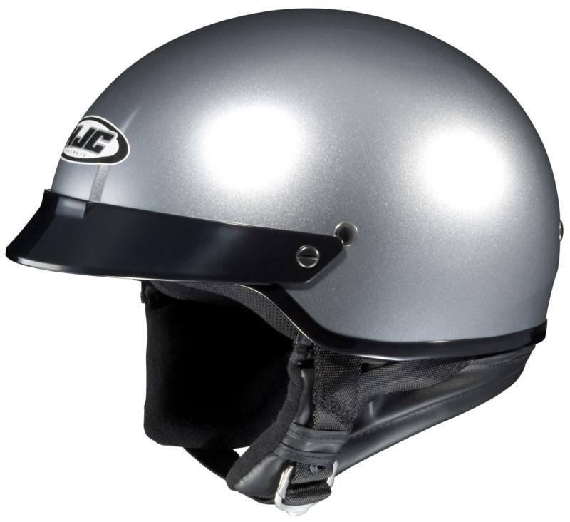 Hjc cs-2n open face helmet silver large