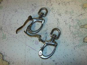 Nico marine / ronstan 4-1/2" d- bail ss swivel snap shackles