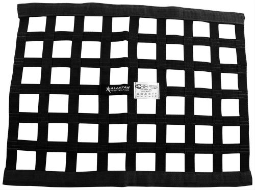 Allstar performance window net 1 in webbing 18 x 24 in rectangle black p/n 10285