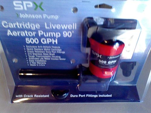 Johnson pump 38503 cartridge aerator 500 gph 90 deg intake 12v