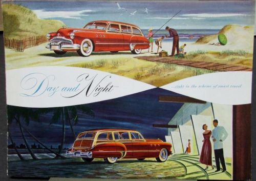 1949 buick estate wagon roadmaster 79 super 59 color sales brochure original