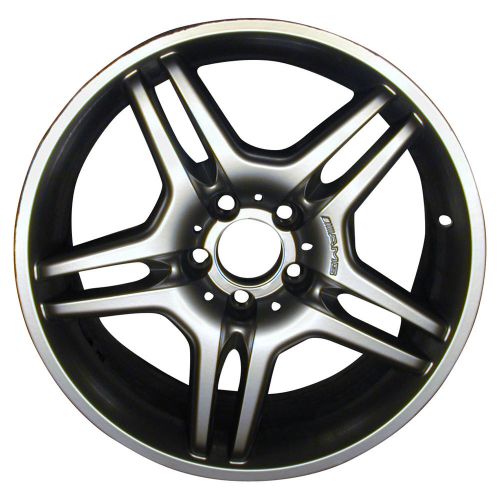 Oem reman 18x8 alloy wheel, rim front bright hypersilver full face painted-65316