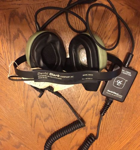 David clark h6040 aviation headset with c6008 radio adapter