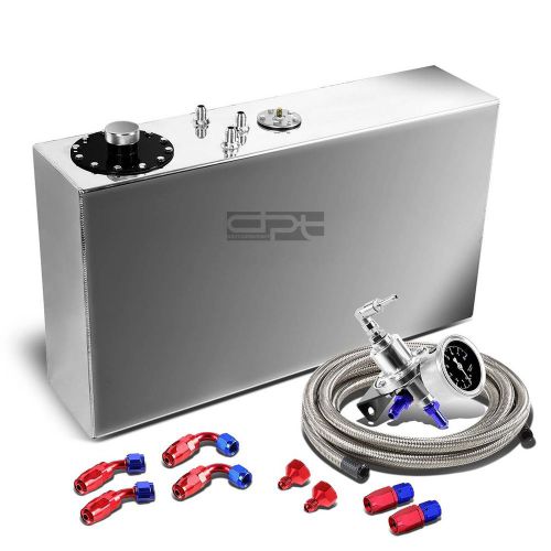 17 gallon top-feed slim aluminum reserved tank+steel line kit+pressure regulator