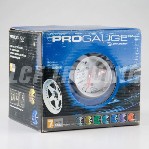 Spw progauge 7 color led oil temperature gauge push button for 52mm hole
