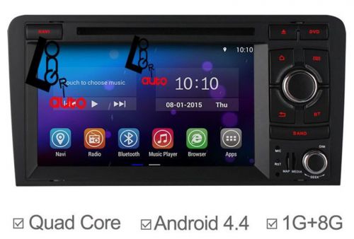 Din 7" 1024x60 ram 2gb quad core android 4.4.2 pc dvd gps for audi a3 s3 02-11