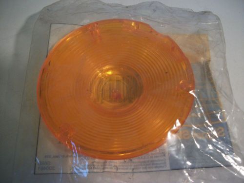 Nos signal stat 9016a amber replacement lens light lamp cover approx 4&#034; diameter