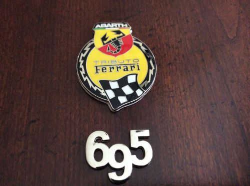 Fiat 500 abarth 695 tributo ferrari badge emblem