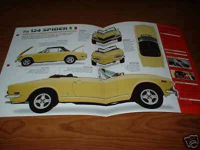 ★★1974 fiat 124 spider original imp brochure convertible specs 74 1966-1985★★