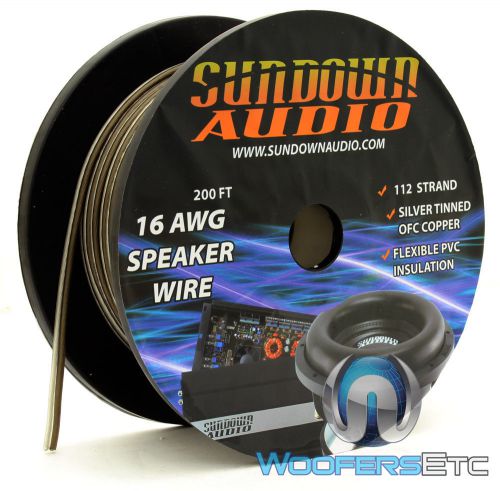 Sundown audio 16awg black silver 200ft ofc silver tinned copper speaker wire