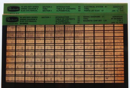 Beechcraft 99 airliner series wiring diagram &amp; electrical systems microfiche