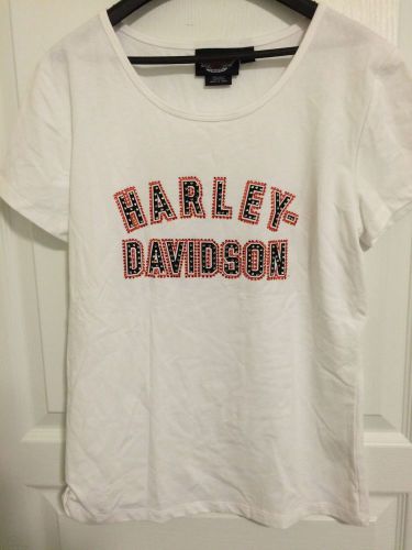 Harley-davidson women&#039;s short sleeve bling tee shirt new medium med
