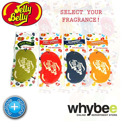 Jelly belly 2d hanging flat cardboard air freshener pick from 4 flavours lasting