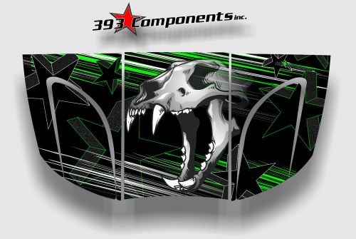 Arctic cat prowler 550, 650, 700, 2005-2009 graphic decal sticker skull hood grn