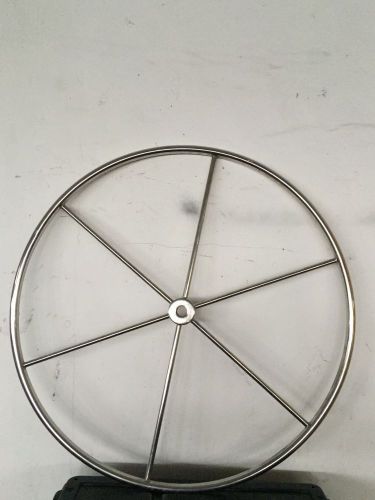 Sailboat steering wheel stainless steel 36" 6 spoke 1" shaft