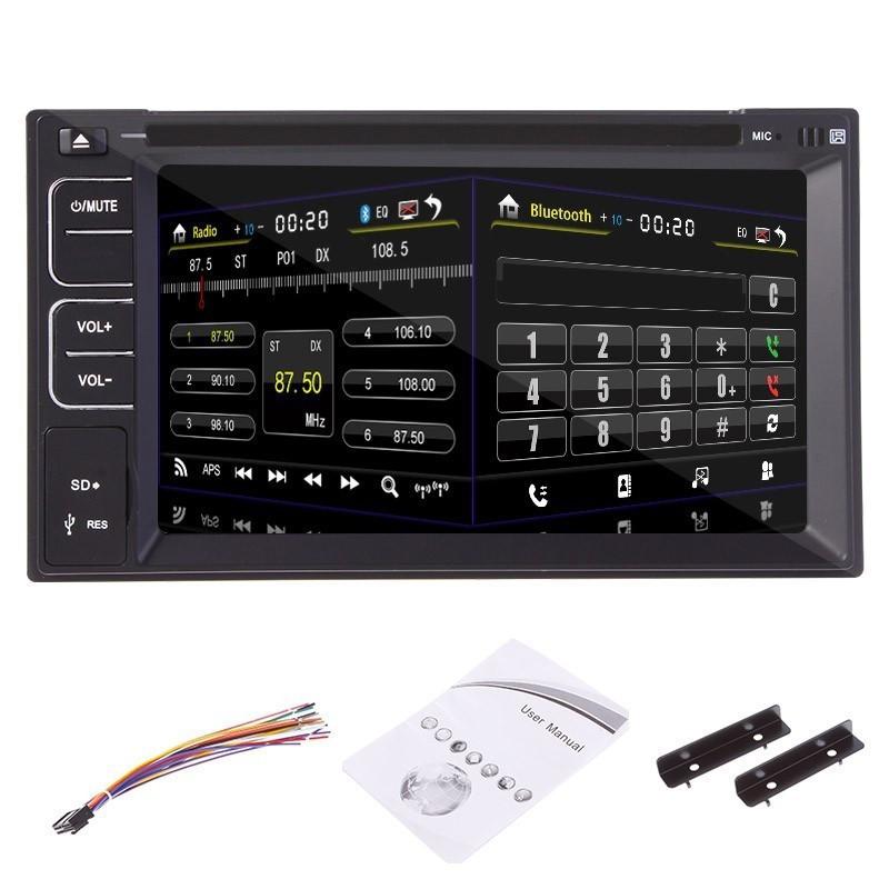 Hd touch screen 2 din car dvd mp3 player bluetooth radio usb steer wheel ctrl