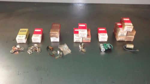 Wholesale lot of (13) new vintage sorensen distributor contacts condensers vw