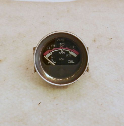 Faria marine boat oil pressure gauge 2"  black face/ bezel - free shipping
