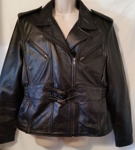Sell OPEN ROAD BY WILSONS, WOMEN'S BLACK LEATHER JACKET, THINSULATE, XL ...