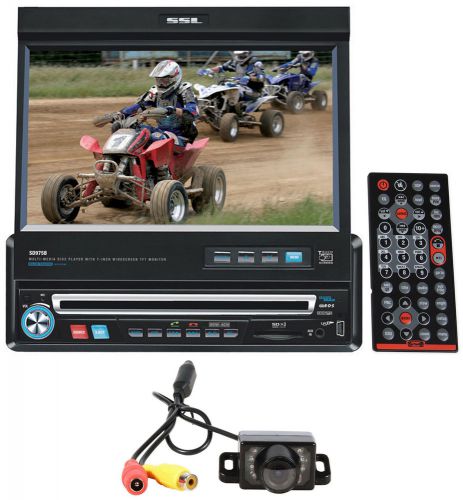 Ssl sd970ts in-dash 1-din car 7&#034; monitor dvd/cd player receiver usb/sd+camera