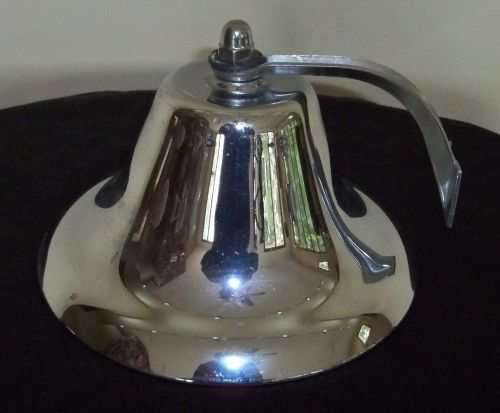 Perko 8" marine safety boat fog signal bell high polished chrome on brass used