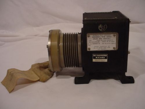 Vintage nos sperry trim servo drum &amp; bracket assembly 6615-00-308-0383