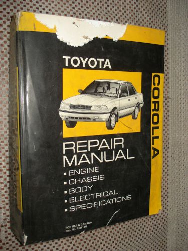 1989 toyota corolla service manual original oem repair shop book