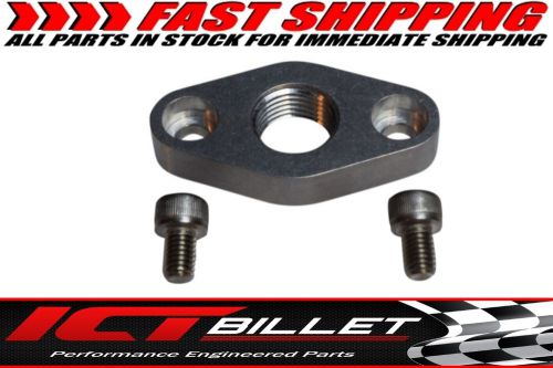 T4 billet turbo oil return drain *wide* flange garrett turbocharger 1/2" npt