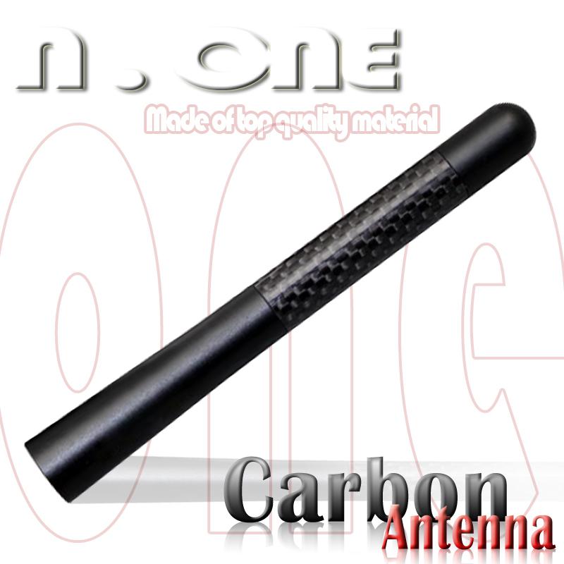 Carbon fiber 5" short polished black antenna mast screw on roof top infiniti