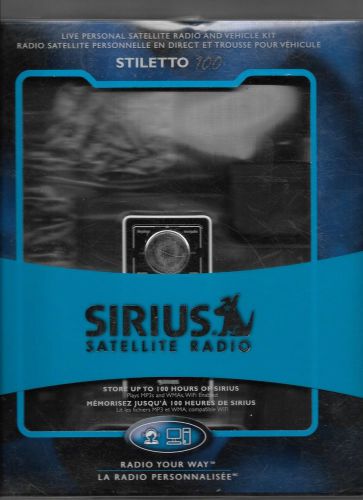 Sirius stiletto 100 radio and vehicle kit new in box never used