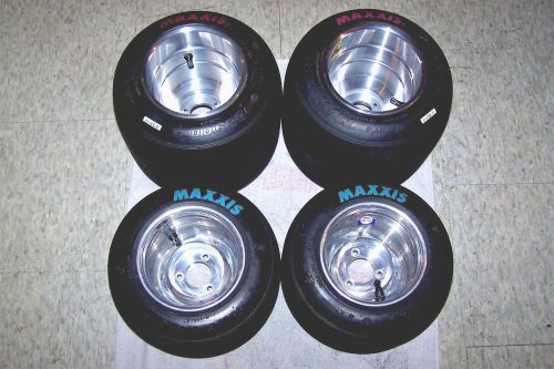 Maxxis go kart racing tires used but very nice! rims new! set of 4!