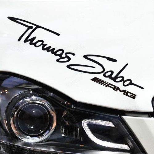 1pcs black thomas sabo ///amg car hood reflect light vinyl racing decals sticker
