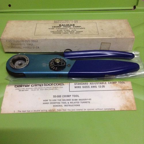 Nos balmar m 22520/1-01 wire crimping tool in original package