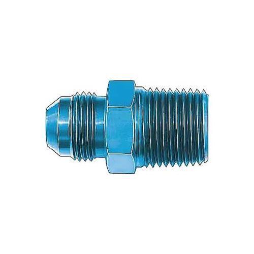 Aeroquip fbm2003 fitting straight -6 an male to 1/8" npt male aluminum blue each