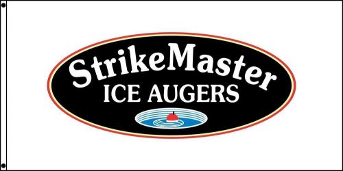 Strikemaster ice fishing augers flag banner sign 4x2 feet new limited!