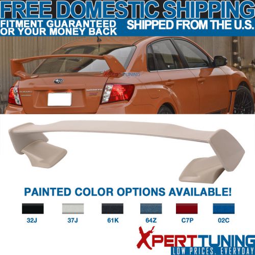 Fit for 08-14 subaru impreza wrx sti all color match painted trunk spoiler - abs