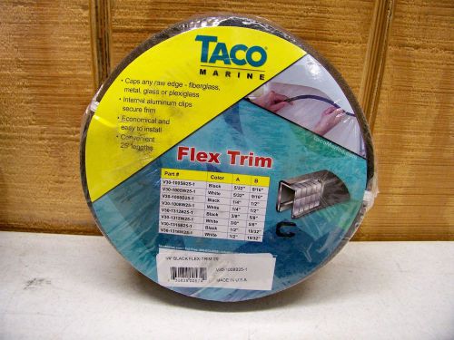 Taco metals flex trim 1/4&#034; x 25&#039; black new