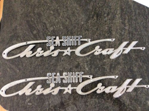 2 chris craft chrome emblems 24" long