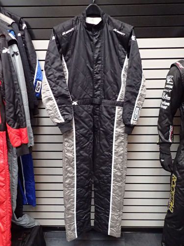 New impact team one plus driving suit large black/gray sfi 3.2a/5 usa made