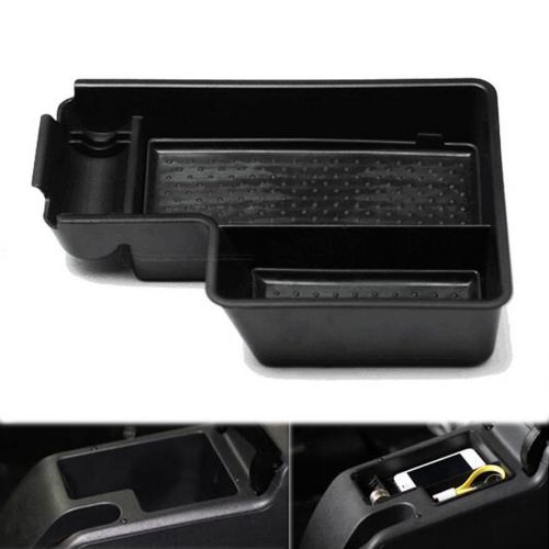 Black inner armrest secondary storage box pallet case for vw golf mk6 vi 09-12