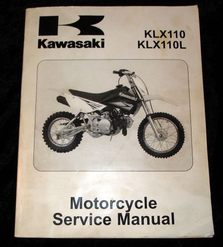 Kawasaki klx110 klx110l oem service shop manual 1st ed. 2009 part 99924-1429-31