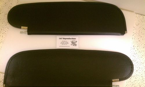 1955 1956 1957 chevy black vinyl sunvisors pair made usa belair hardtop sedan