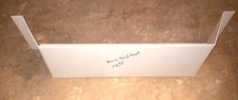 Custom-made small white aluminum brush, tool, tack, oil can, or door tray