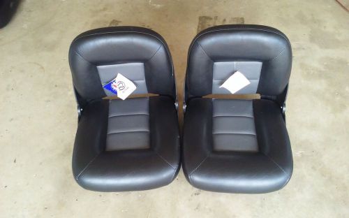 Tempress black  / gray deluxe vinyl boat folding fishing seating seat