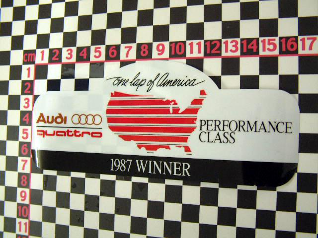 1987 lap of usa decal - audi quattro coupe gt - 1000's more stickers in shop!